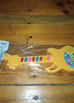 Музыкальная детская игрушечная гитара с нотами, оценка, отсутствие, дефект1 фото