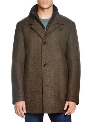 Шикарне оригінальне пальто hugo boss coxx-l brown wool coat1 фото