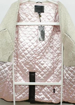 Шикарна парка куртка дублянка goosecraft axell lammy sheerling and nylon green hooded parka Monnalisa jacket7 фото
