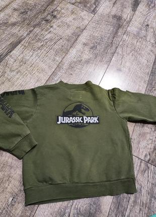 Бомбер, кофта на молнии, jurassic park, sinsay, р. 98-104, 3-4 года6 фото