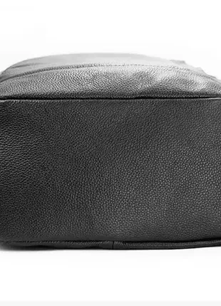 Кожаный мужской рюкзак большой и вместительный из натуральной кожи черный, деловой мужской рюкзак5 фото