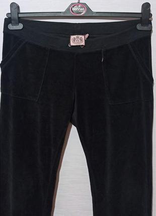 Стильные и модные черные велюровые брюки от juicy couture4 фото
