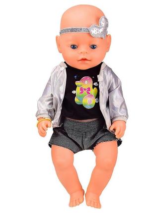 Детская кукла-пупс bl037 в зимней одежде, пустышка, горшок, бутылочка (вид 2)