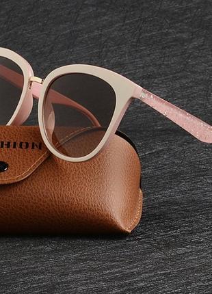 Женские солнцезащитные очки кошачий глаз +футляр. жіночі сонцезахисні окуляри і футляр1 фото