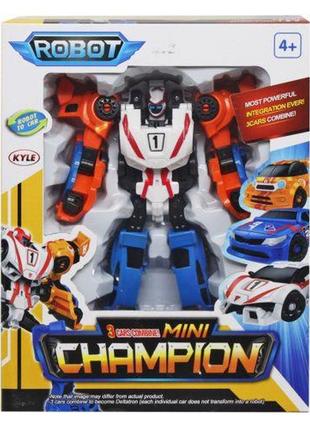 Трансформер "tobot champion" (3 машинки)