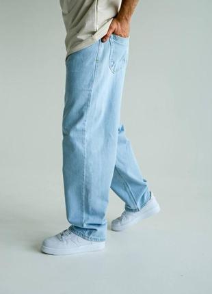 Вільні блакитні джинси baggy3 фото
