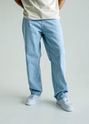 Вільні блакитні джинси baggy1 фото
