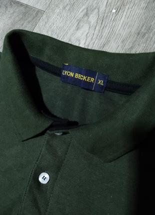 Мужская футболка / поло хаки / becker / зелёная футболка / мужская одежда / чоловічий одяг /2 фото