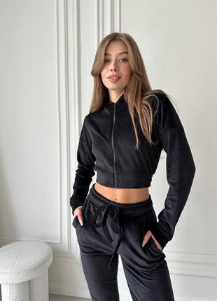 Теплый велюровый костюм