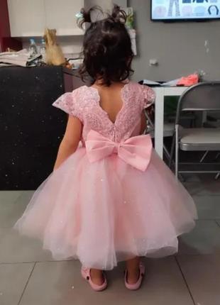 Дитяча пишна сукня рожева вишита святкова гарна 80 86 92 на 9м 12м 1 рік рочок 2 3 4 роки 5 6 років на день народження ошатне7 фото