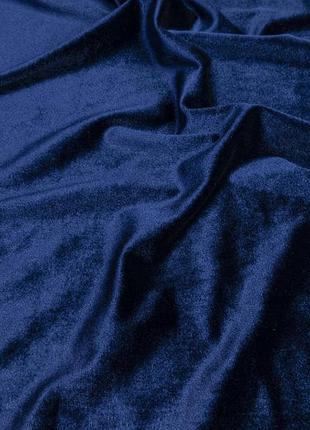 Велюр/оксамит темно-синего цвета, 2.5 м отрез2 фото