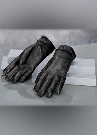 Чорні шкіряні рукавички перчатки натуральна шкіра esmara 7, 7,5, 8