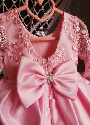 Супер пишна дитяча вишита ошатна рожева святкова сукня на рочок 1 рік 9м 12м 5 6 років 18м 80 86 110 116 122 на день народження свято6 фото