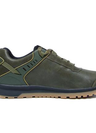 Мужские кожаные кроссовки nb clasic green