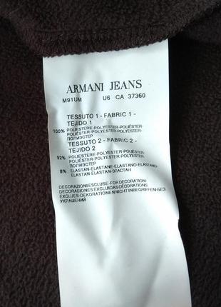 Armani jeans флис худи кофта флисовая slim fit оригинал (s-m)7 фото