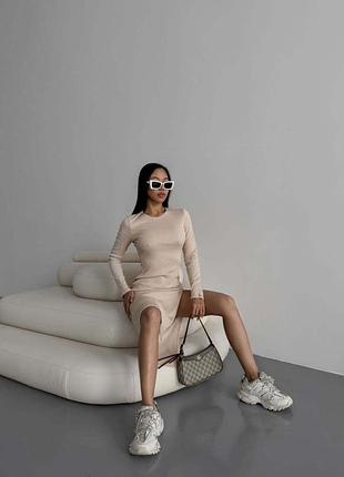 Сукня довга, сукня в рубчик4 фото