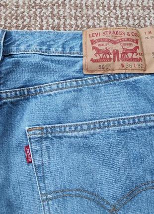 Levi's 501 джинсы оригинал (w36 l32)5 фото