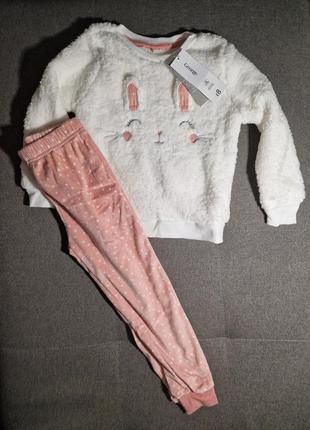 Теплая флисовая пижама george джордж на 5-8 лет2 фото