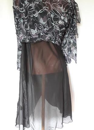 Воздушное платье-миди винтаж george (размер 14)2 фото