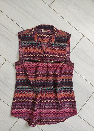 Блуза майка футболка легка різнобарвна вільна