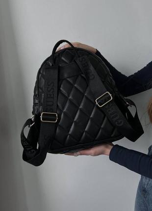 Шикарний рюкзак guess leather backpack black6 фото