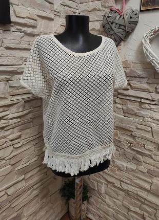 Футболка сіточка туніка з бахромою від esmara