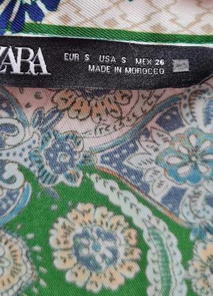 Чрезвычайно стильная, принтованная рубашка zara.8 фото