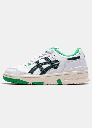 Мужские / женские кроссовки асикс экс ex 89/ boston celtics бостон asics ex89 8 белые зеленые вставки1 фото