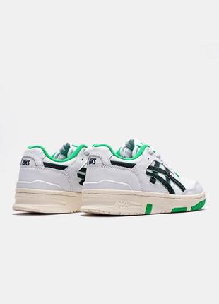 Мужские / женские кроссовки асикс экс ex 89/ boston celtics бостон asics ex89 8 белые зеленые вставки8 фото