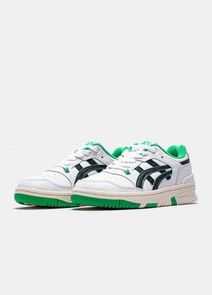 Мужские / женские кроссовки асикс экс ex 89/ boston celtics бостон asics ex89 8 белые зеленые вставки9 фото