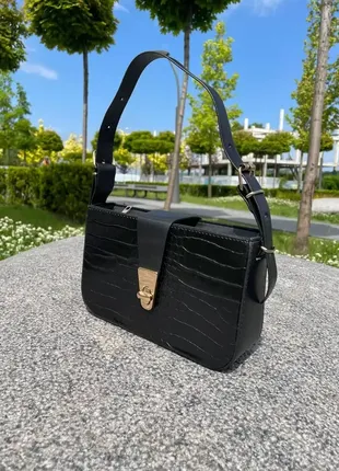 Женская сумка в стиле guess black   гесс черная