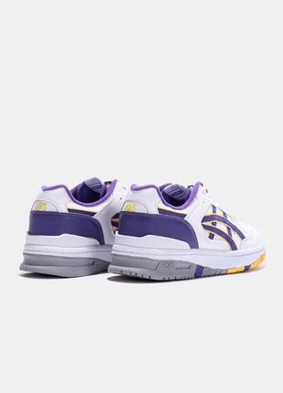 Мужские кроссовки асикс экс ex 89/ asics ex89 8 los angeles lakers яркие фиолетовые /демисезонные / весенние, летние, осенние8 фото