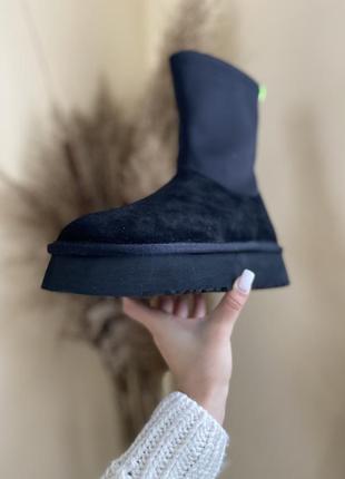 Ugg dipper black на платформе 3.5 см