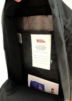 Черный рюкзак сумка. fjallraven kanken classic с радужными ручками 16л7 фото