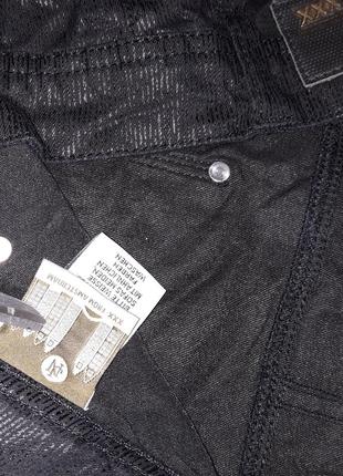 Джинсы джинси женские размер 48 / 14 стрейчевые черные новые под кожу9 фото