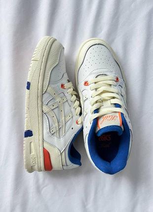 Мужские / женские кроссовки ассикс экс ex 89/ asics ex89 8 'white blue orange яркие голубые синие оранжевые /демисезонные/весенние, летние, осенние3 фото