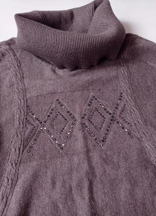 Повседневный свитер с горлом батал.3 фото