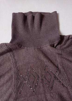 Повседневный свитер с горлом батал.8 фото