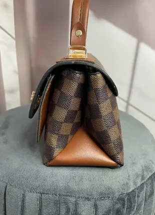 Сумка в стиле louis vuitton коричневая в клетку женская клатч сумочка луи витон7 фото