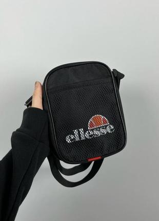 Месенджер ellesse, барсетка еліс чорна, сумка через плече унісекс чоловіча/підліткова