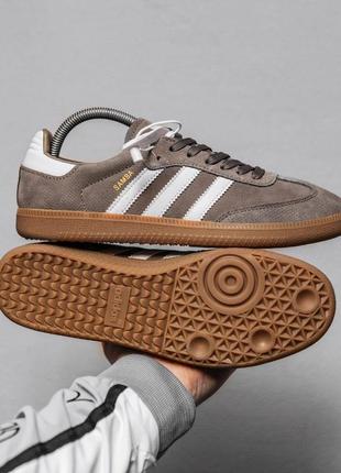 Мужские кеды adidas samba brown