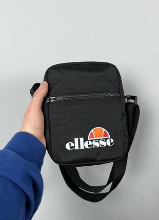 Мессенджер ellesse черный, борсетка элис, сумка через плечо черная, мужская/подростковая купить