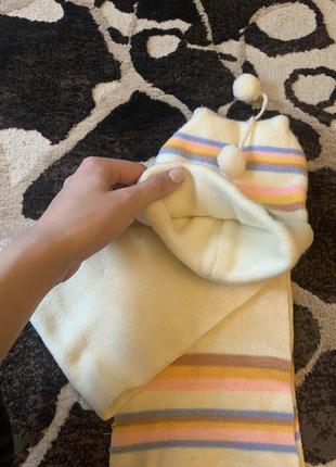 Набір шапка зимова шарф дитячий новий брендовий теплий шерстяний