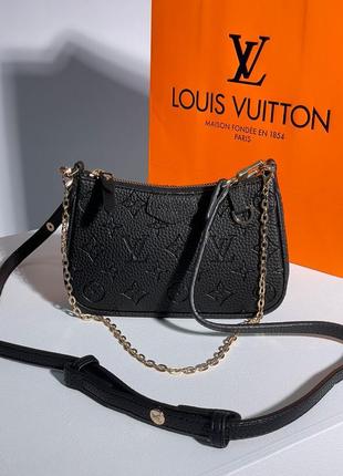 Жіноча сумка louis vuitton easy pouch on strap monogram black