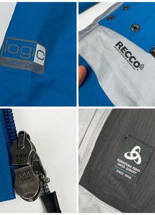 Гірськолижна куртка лижна вітровка odlo logic waterproof recco оригінал синя розмір l чоловіча10 фото