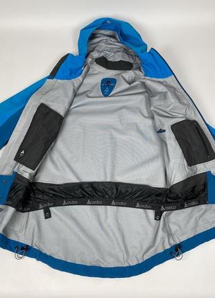 Гірськолижна куртка лижна вітровка odlo logic waterproof recco оригінал синя розмір l чоловіча6 фото