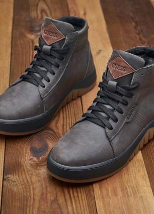 Ботинки зимние мужские коричневые натуральная кожа мех