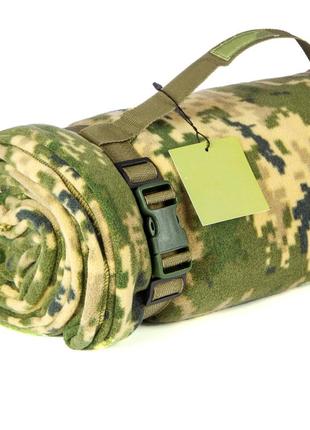 Тактичний флісовий плед 150х180см – ковдра для військових із чохлом.3 фото