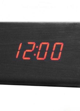 Часы цифровые настольные деревянные vst-864 с температурой