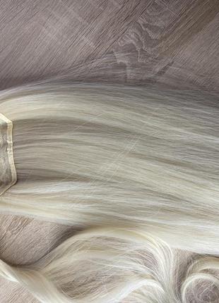 Накладной хвост блонд, шиньон, перика косплей накладные волосы2 фото